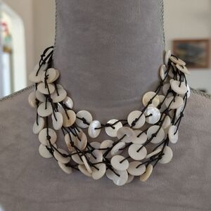 Elegant Shell Button Necklace